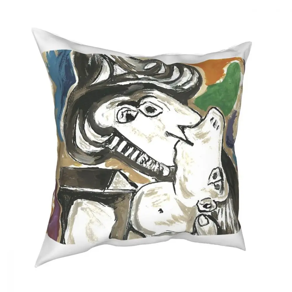 Pablo Picasso The Kiss 1930 Artwork Square Pillow Case Cushions for Sofa Surrealism Art 45*45cm Pillowcase