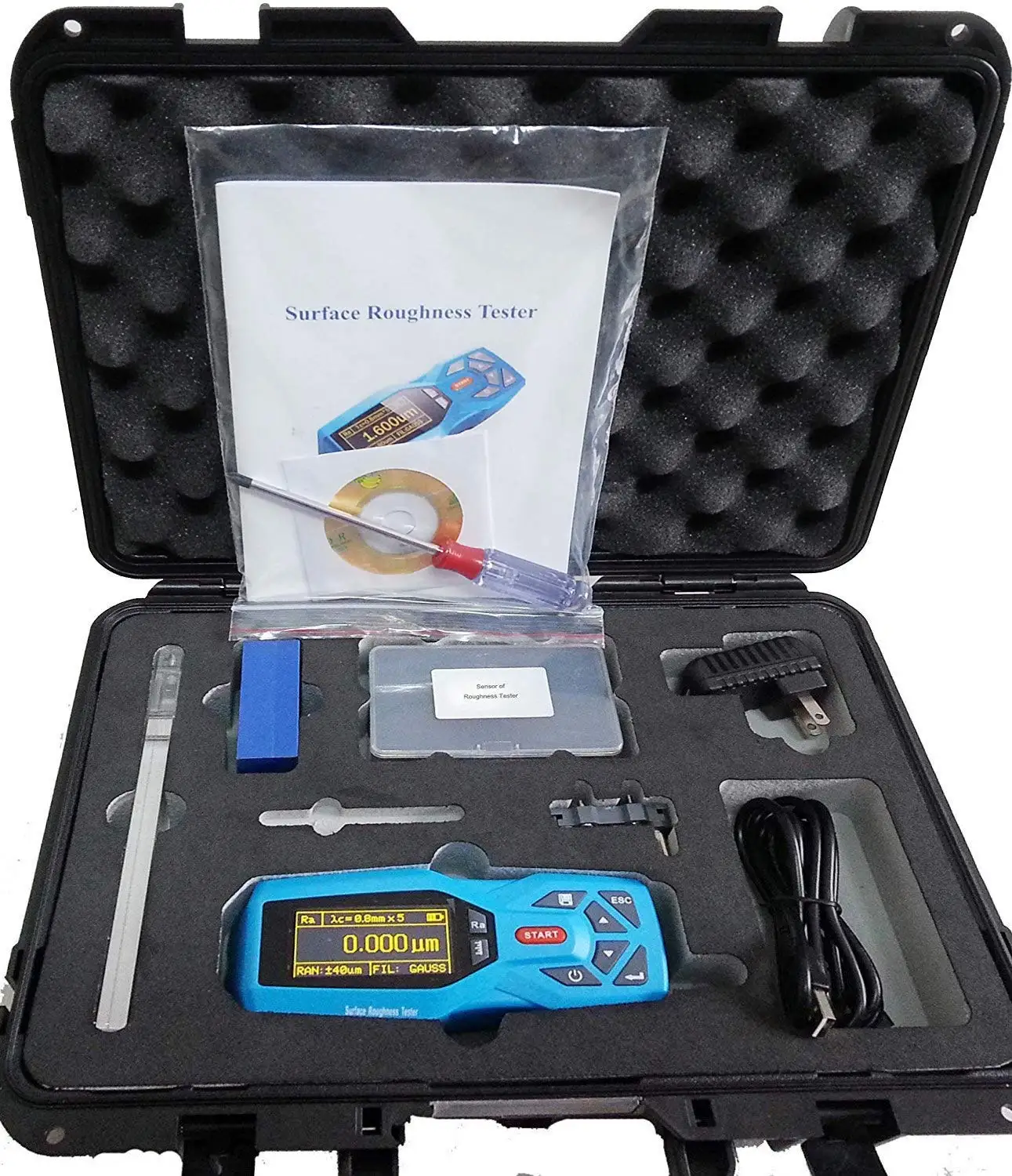 KR220 20 Parameters Handheld Digital Surface Roughness Tester Meter Portable Surface Profilometer Profile Gauge Instruments