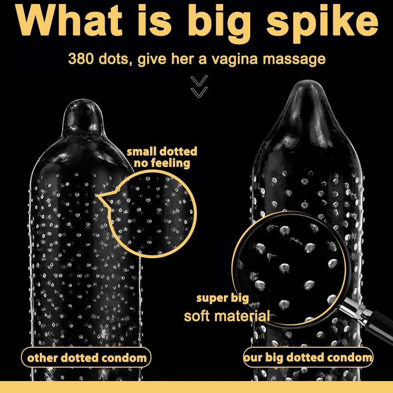 Super Dotted Large Spiked Condom Sex Toys Adult Supplies Natural Rubber Special Condoms Lubricated Penis Sleeve Sex Shop For Men