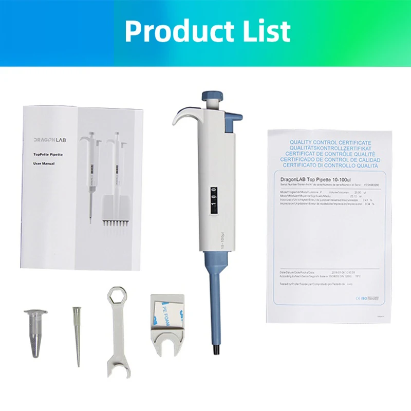 0.1-2.5ul MicroPipette Digital Adjustable Pipette Single Channel Plastic Pipeta Dropper Laboratory Pipette