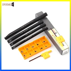 4 piece set S07K / S08K / S10K / S12M-SCSCR06 lathe boring bar tool holder + 10Pcs CCMT0602 blade promotion