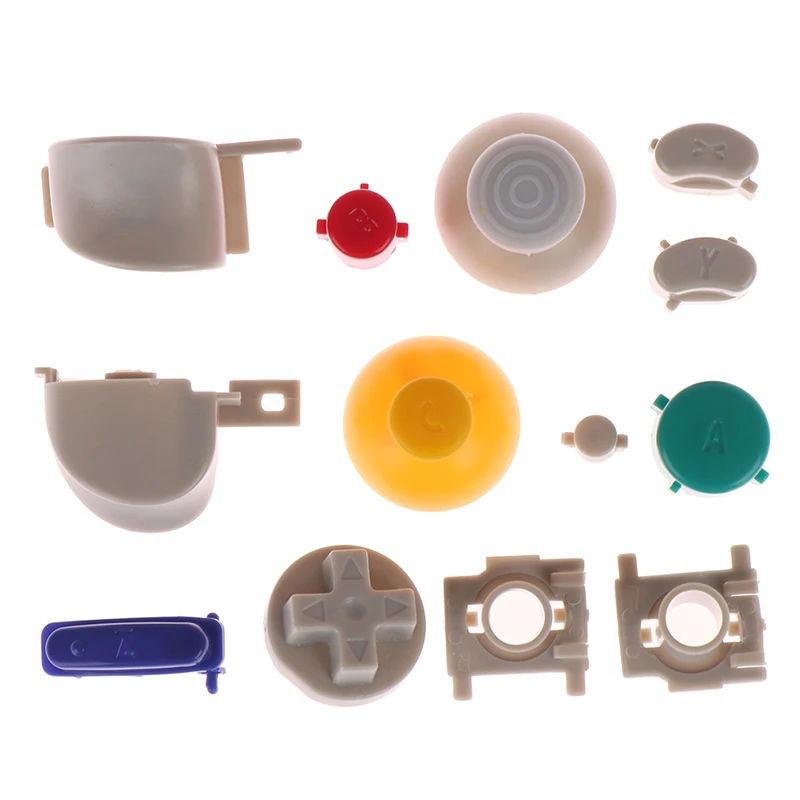Gamecube L e R Full Set Botões, Direita e Esquerda Gatilho Botões D-Pad ABXY, Mod Kit para Nintend NGC Controller, 1 Conjunto