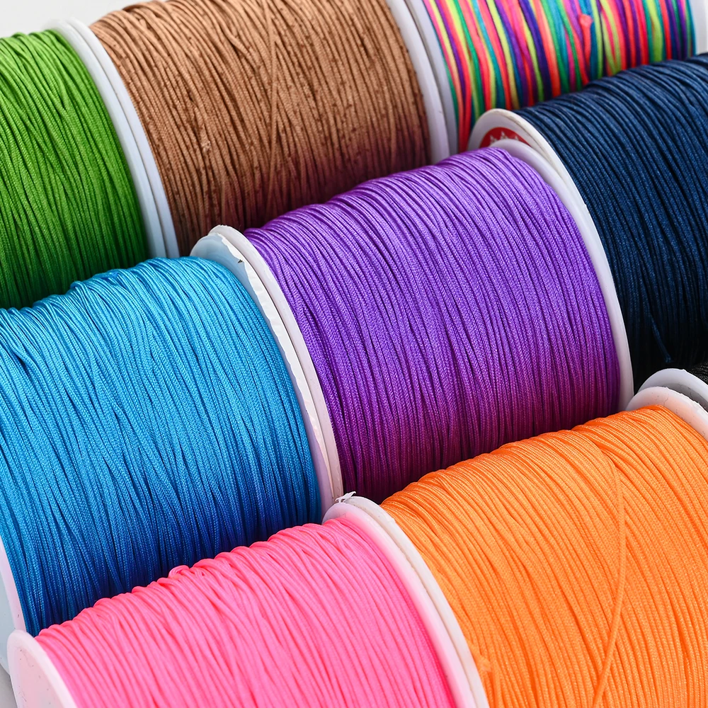 100 m/Rolle, 0,8 mm, 28 Farben, Nylonfaden, Schnur für DIY-Herstellung von Armbändern, Halsketten, handgefertigten Bastelzubehör – Detail 3