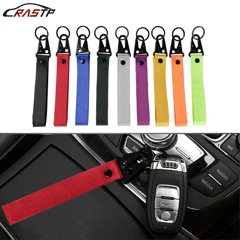 Hanging Strap Key Rope with Clip Buckle Quick Release Key Chain Tow Straps Material Pendant Keychain Key Fobs Holder RS-BAG023NM