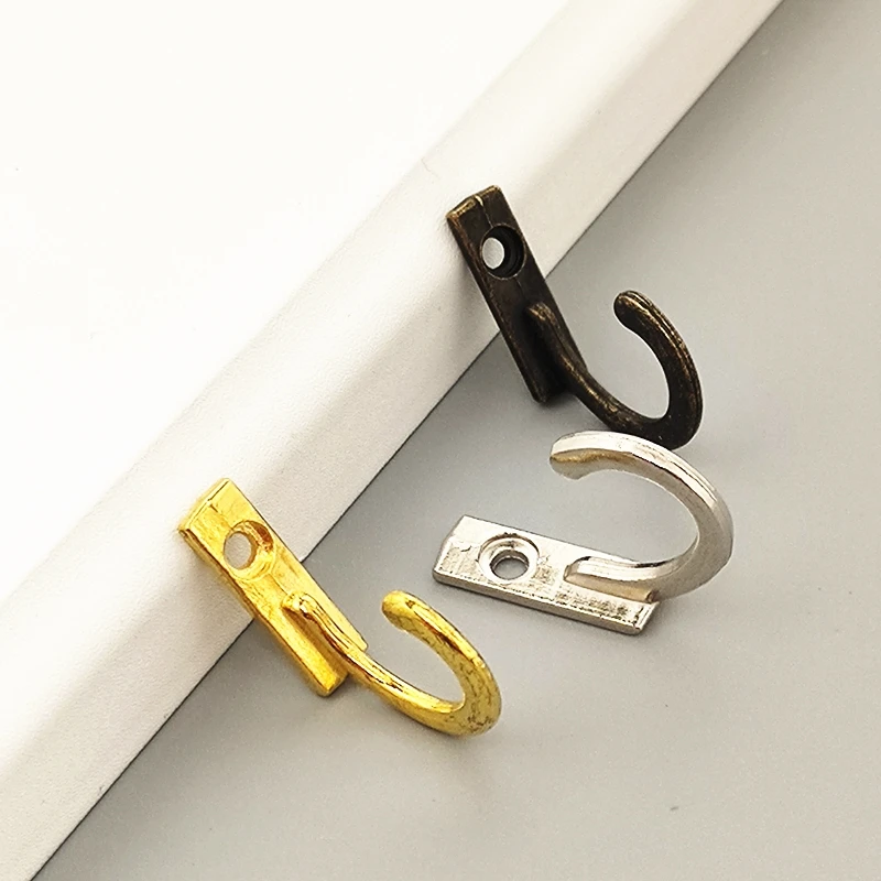 4/5/10Pcs Vintage Retro Single Prong Hanging Hooks Wall Mounted Zinc Alloy Home Towel Hanger Bathroom Rack Clothes Carabiner