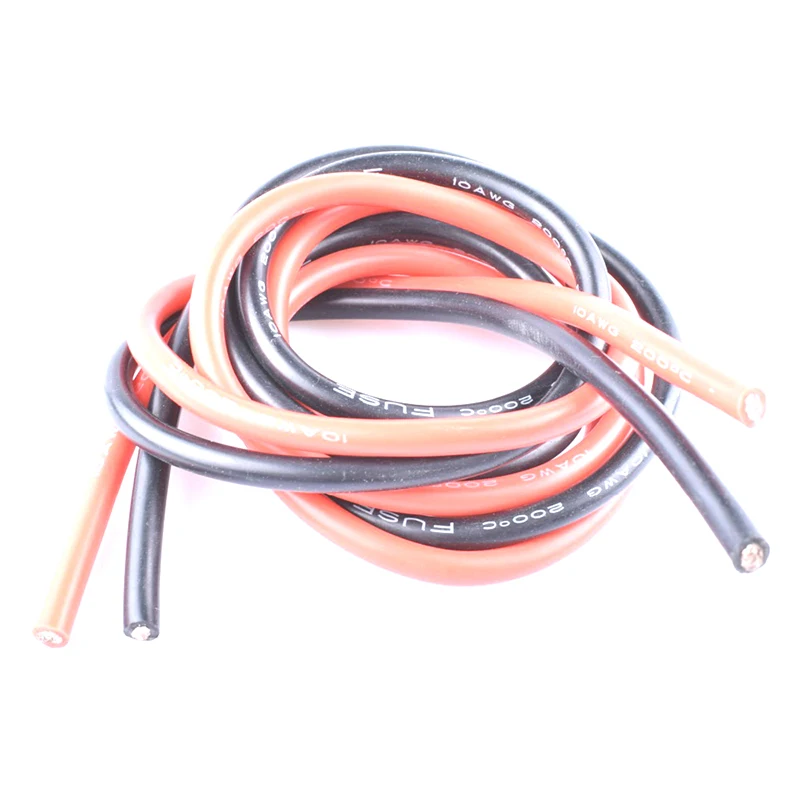 2 meter/lot 6awg 8awg 10awg 12awg 14awg 16awg 18awg 20awg super soft flexible factory made electric copper silicone wire cable