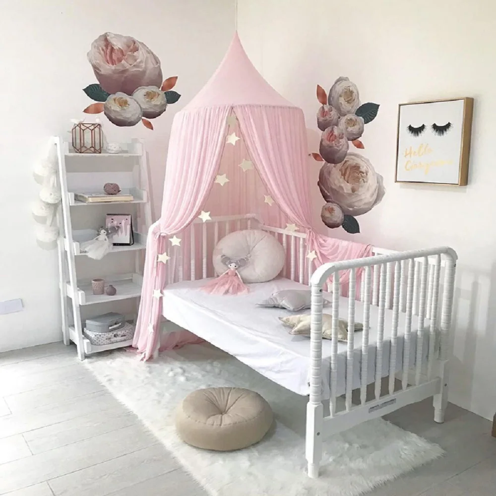 

Baby Crib Netting Chiffon Light and Breathable Bed Mantle Child Tent Baby Mosquito Net Home Decoration Children Room Accessories