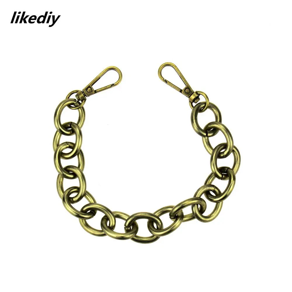 1 Piece About 30 CM O Type Replacement Short Metal Chain For Handbag DIY Bag Strap Accessories Bronze/Silver/Gold/Gun Black