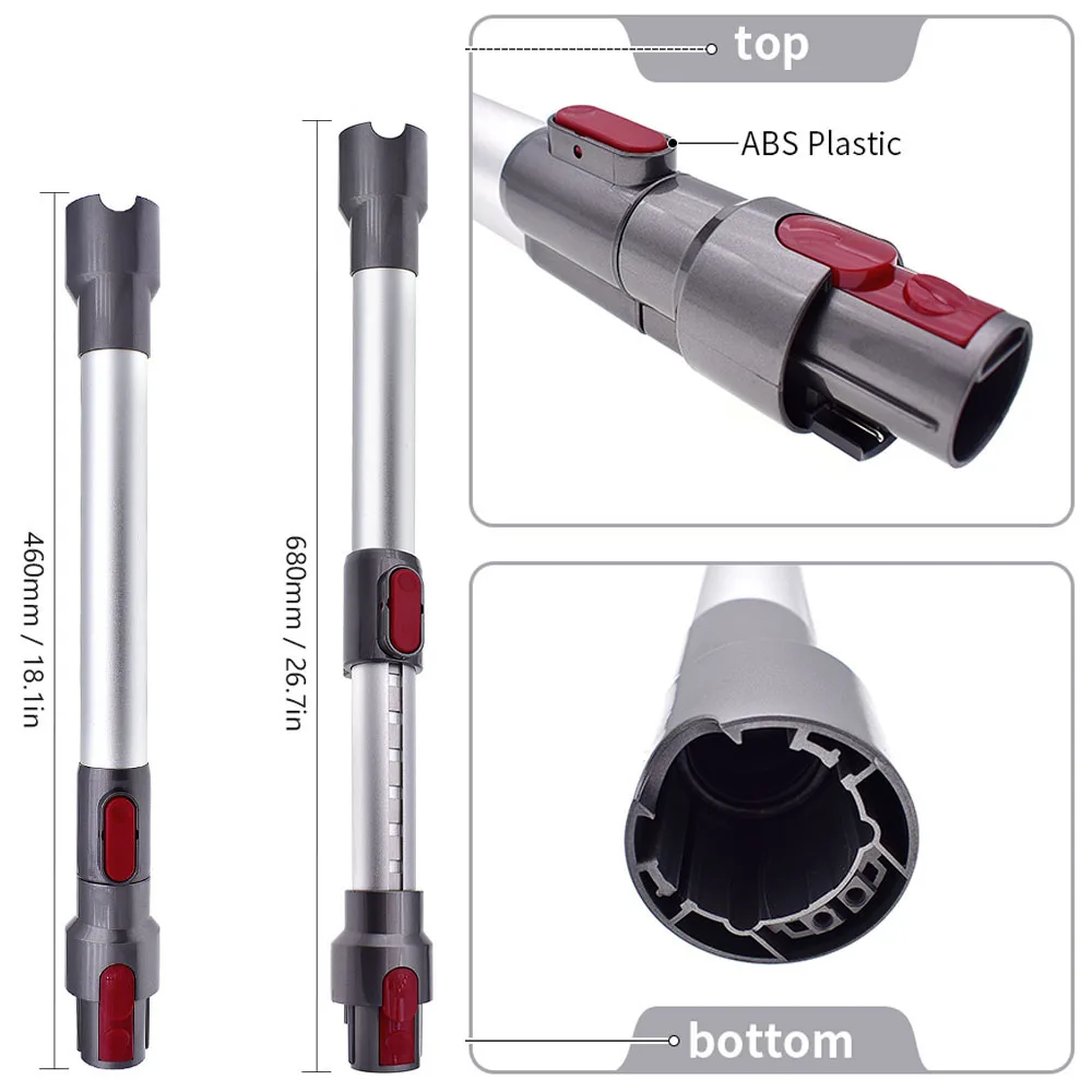 Telescopic Extension Rod Wand Tube Straight Conductive Tube Compatible with Dyson V7 V8 V10 V11 Vacuum Cleaner Handheld Cordless