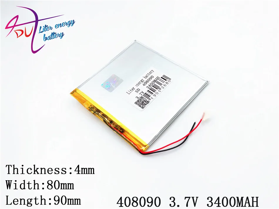 Batterie Lithium-polymère de taille 3.7V, 3500MAH, 408090 avec panneau de Protection pour tablette PDA, produits numériques