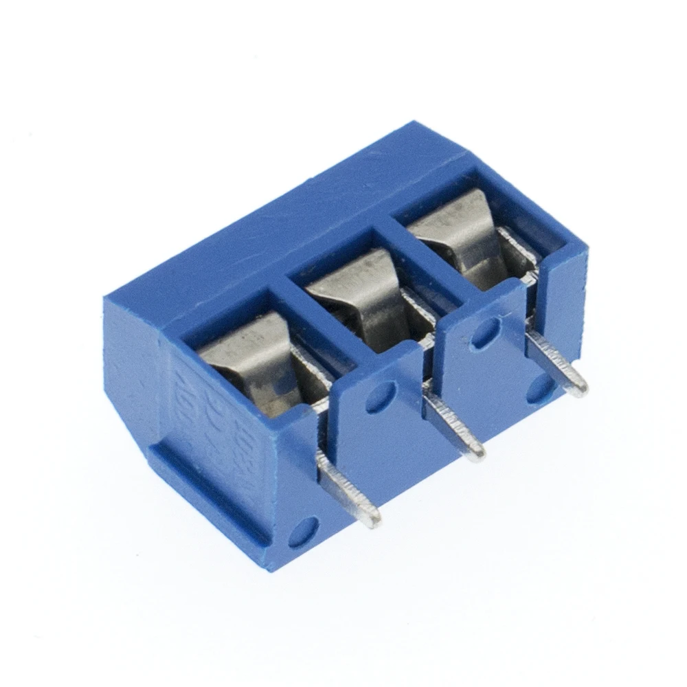 10pcs KF301 2P/3P/4P Blue KF301-5.0 KF301 Screw 5.0mm Straight Pin PCB Screw Terminal Block Connector Splicing type