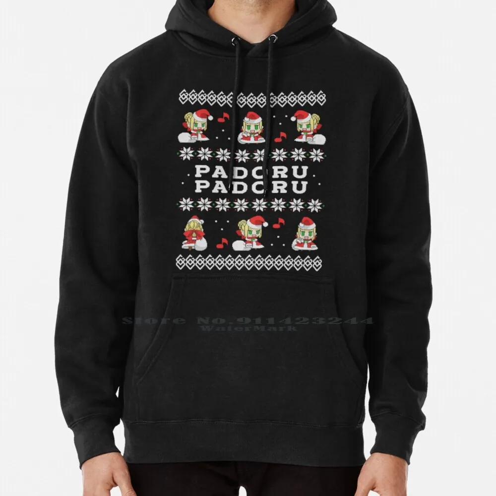 Padoru Padoru Hoodie Sweater 6xl Cotton Padoru Saber Ugly Christmas Sweater Nero Winter Holidays Funny Fate Grand Order Xmas X