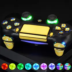 eXtremeRate Multi-Colors Luminated D-pad Thumbstick Trigger Face Buttons DTFS (DTF 2.0) LED Kit for ps4 Slim Pro Controller