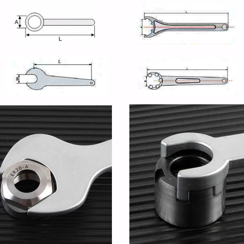 Torque Wrench Slotted Nuts Spanner UM ERM Castle Type Wrench for Collet Chuck Holder CNC Milling Tool Lathe Tools