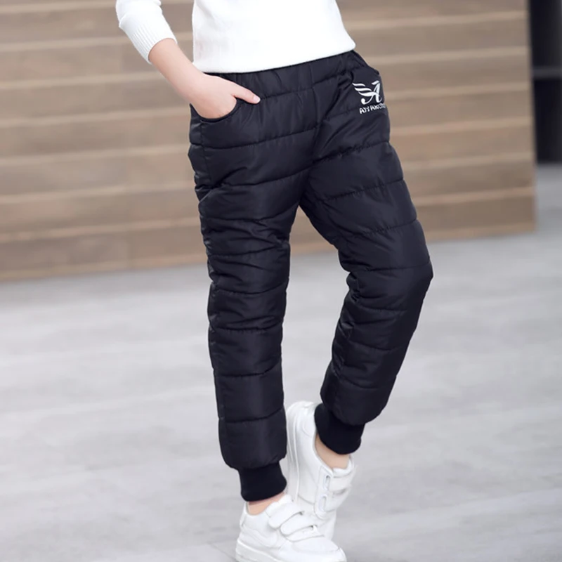 Kids Winter Fashion Girls Boys Warm Down Pants Children High Quality Down Pants Teens Down Trousers Kids Ski Down Padded Pants