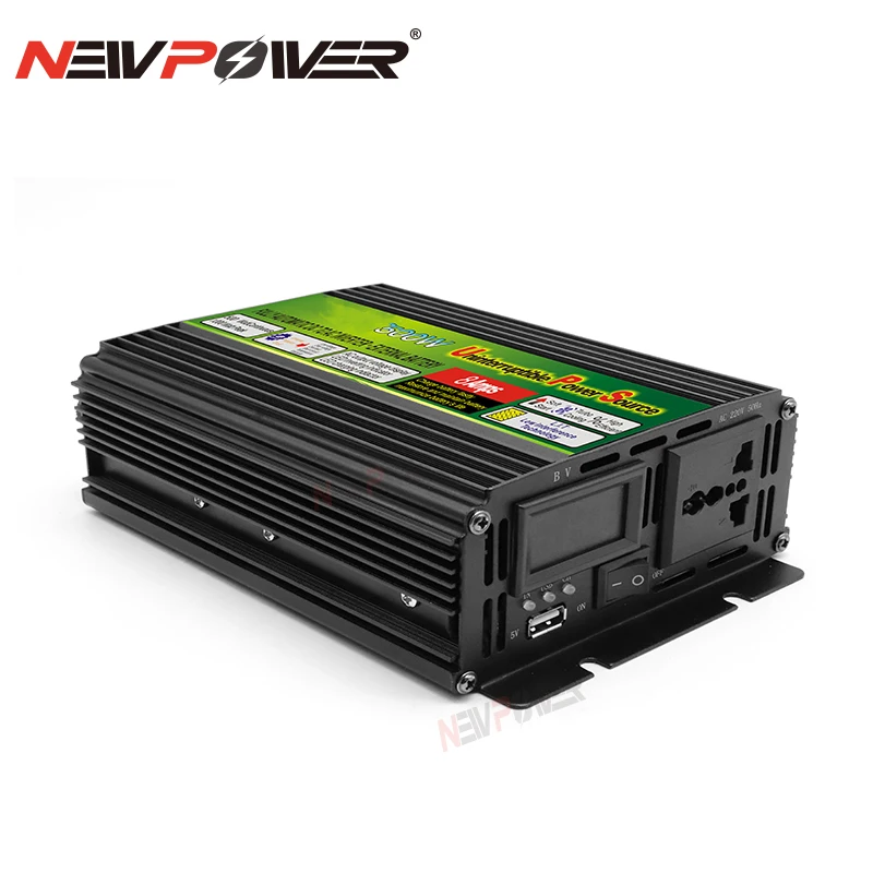 12VDC 500W off grid inverter 110V/220VAC Modified sine wave inverter UPS with AC Battery Charging Function, Surge Power 1000W