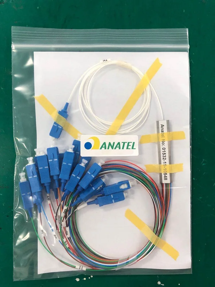 Imagem -06 - Divisor Plc de Fibra Óptica Ftth Conector sc Apc Alta Qualidade 1x16 sm 09 mm 1m 10 Peças por Lote
