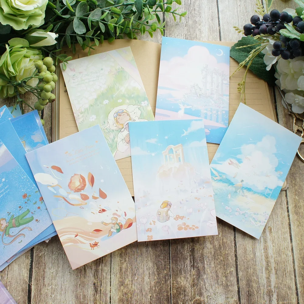 10pcs Luminous Card Fairy Tale Prince Design As Post Card Gift Greeting Cards Gift Card Party Invitation