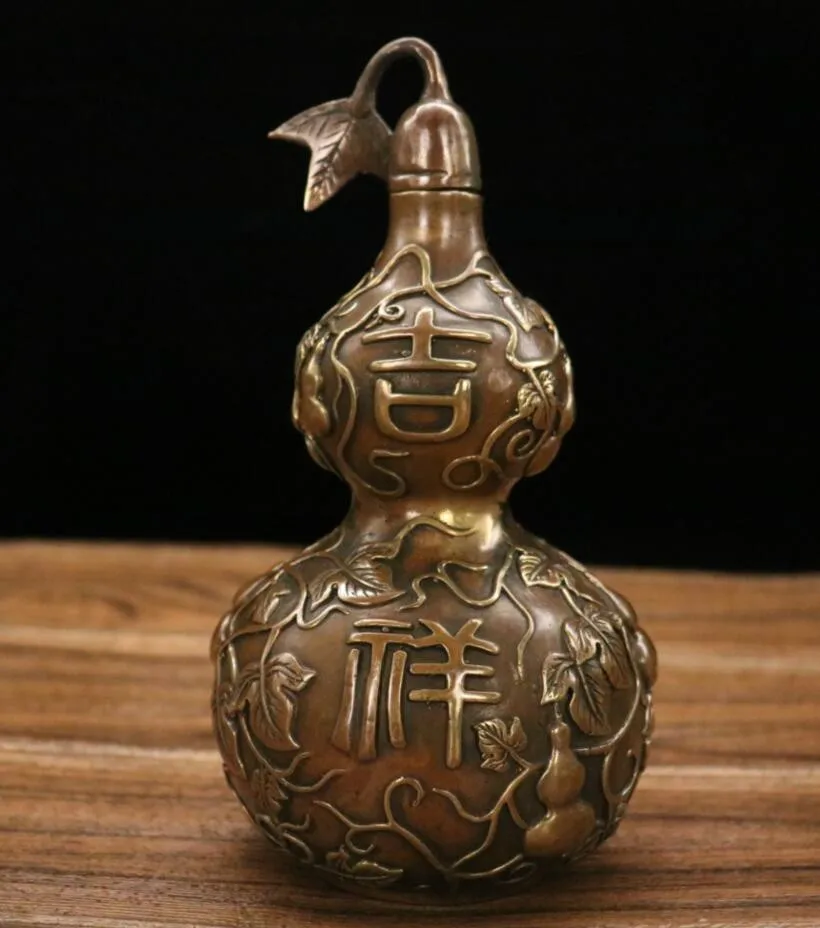 

Archaize brass auspicious blessing gourd crafts statue