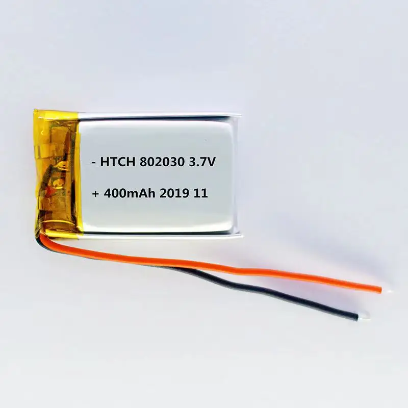 802030 3.7V 400mah lampa LED akumulator pluszowa zabawka bateria litowo-polimerowa