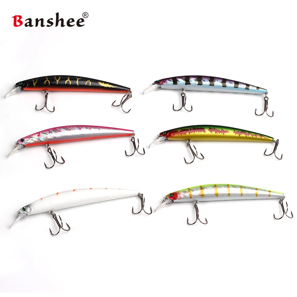 

Banshee 6pcs/lot 115mm 10g VM01 Maximus shallow diving Jerk Minnows Floating Fishing lure Jerkbait Hard Artificail Bait