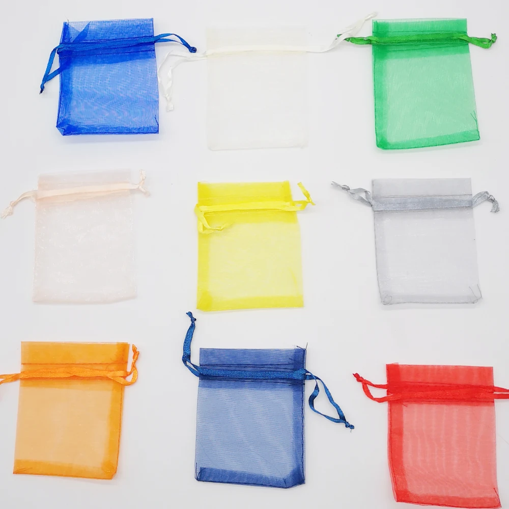 50pcs Organza Jewellery Bag Pouches 5x7cm Jewelry Packaging Display Drawstring Organza Bags Packaging For Jewelry Pouches Bag