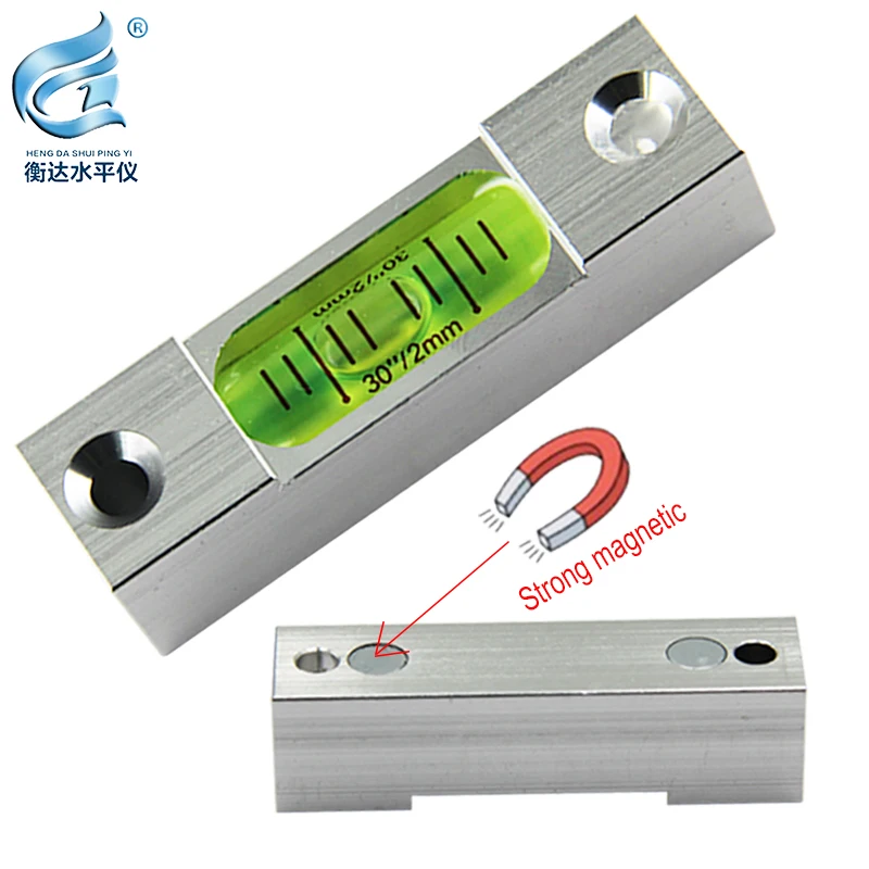 Magnetic level bar level high precision horizontal bubble 58*15*14mm