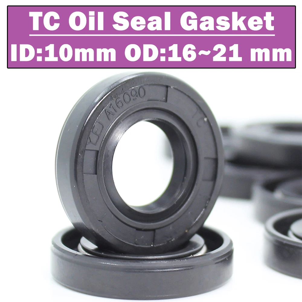 

Oil Seal Gasket TC 10*16*17*18*19*20*21*4*5*6*7*10 mm (10 PCS ) Bearing Accessories NBR Nitrile Rubber Standard Rotary Oil Seals