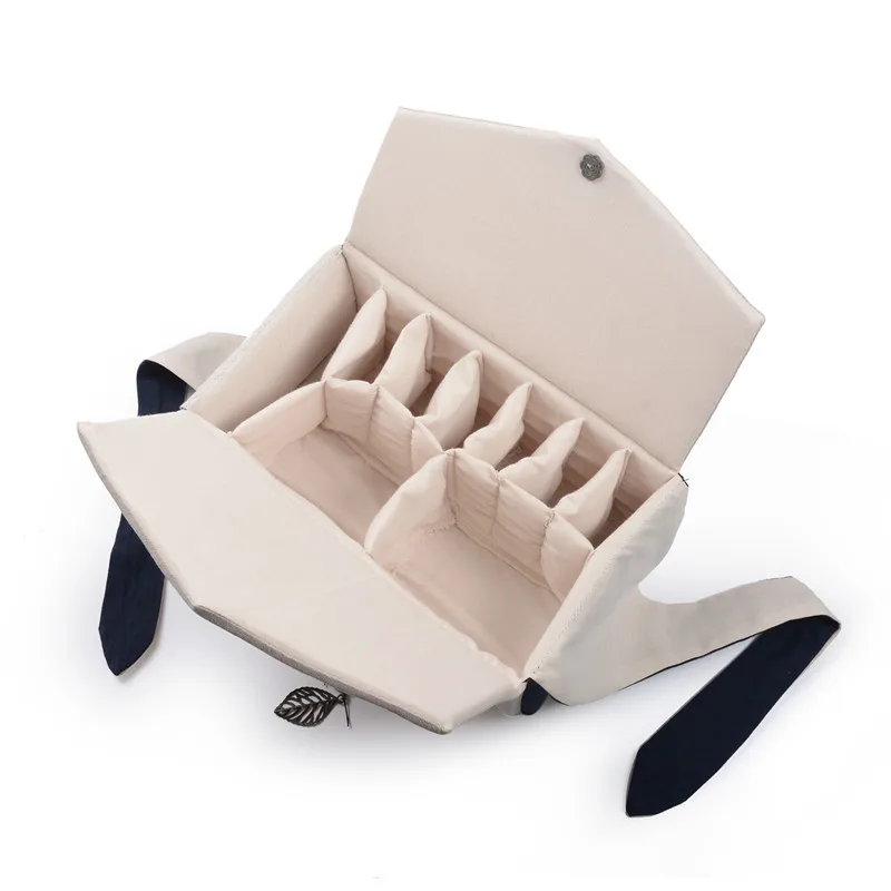 Portable Tea Set Storage Bag For Outdoor Activities Cotton Tea Cozies 2 Teapots 6 Cups Hand Bag For Travel Tea Accessories ZH560