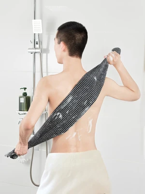 Men Bath Towel Long Strip Back Scrub Back Bath Towel Rubbing Towel Backrubbing Artifact Japan Sponge Body Scrub Brush Dropship