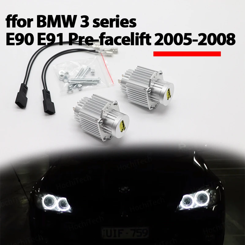 2 years warranty 8 LED Chip 160W/pair Angel Eyes Bulbs for BMW 3 series E90 E91 Pre LCI 325i 328i 335i 05-08 LED Marker Light