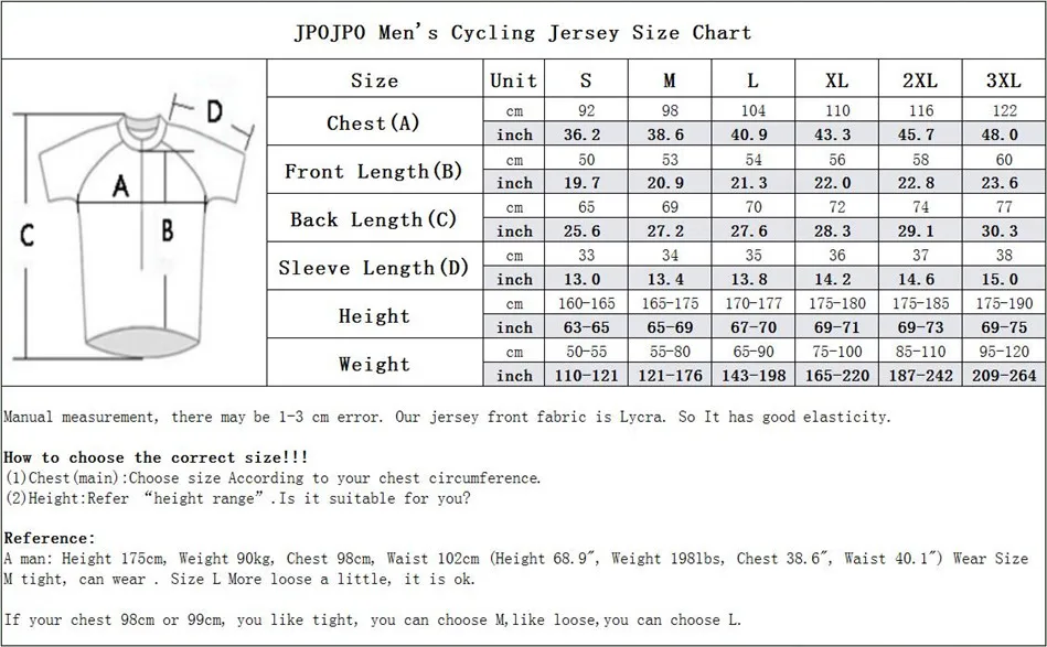 JPOJPO High Quality Racing Cycling Jersey Men Summer Mountain Bike Clothing Road MTB Bicycle Jersey Anti-UV Cycling Shirt White