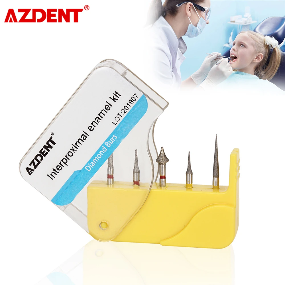 AZDENT-Fraises Dentaires en Diamant Orthodontiques, Émail Intermulticolore, Meulage et Polissage