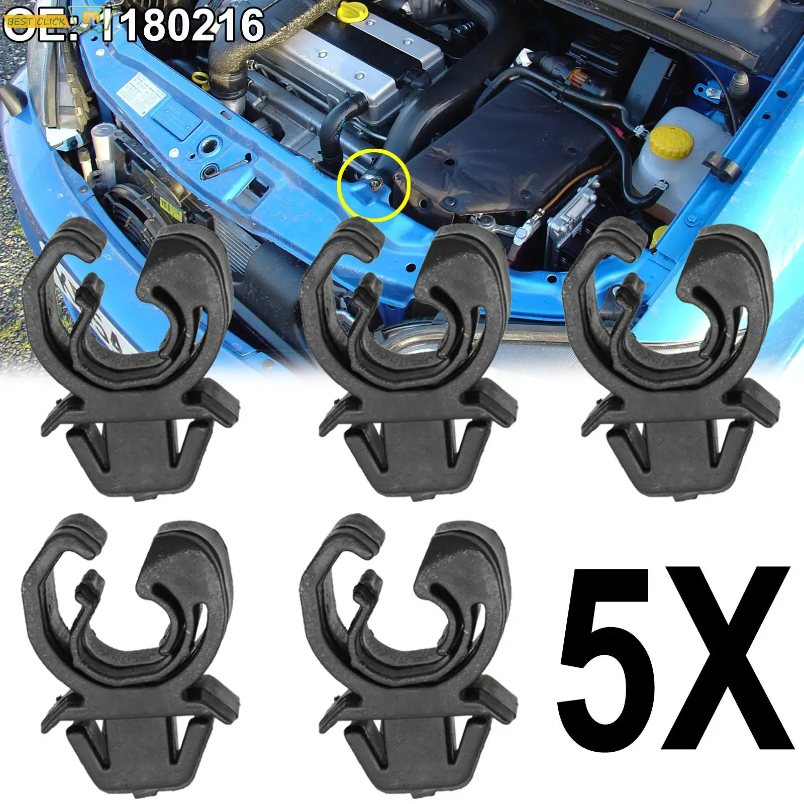 5Pcs Motorhaube Stange Haube Unterstützung Prop Bleiben Clip Halter Clamp 1180216 Für Vauxhall Opel Astra G Zafira EIN Omega B Combo C Verschluss