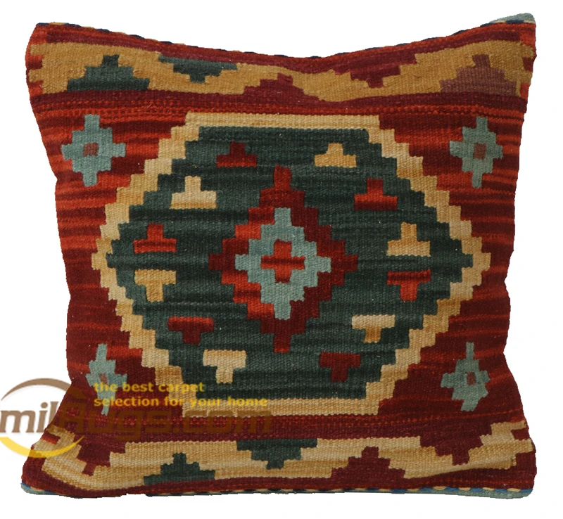 pillow case 60*60 Wool Kilim Floral  Handmade Aubussion Simple Handmade Floral Wool Throw Headret Pad