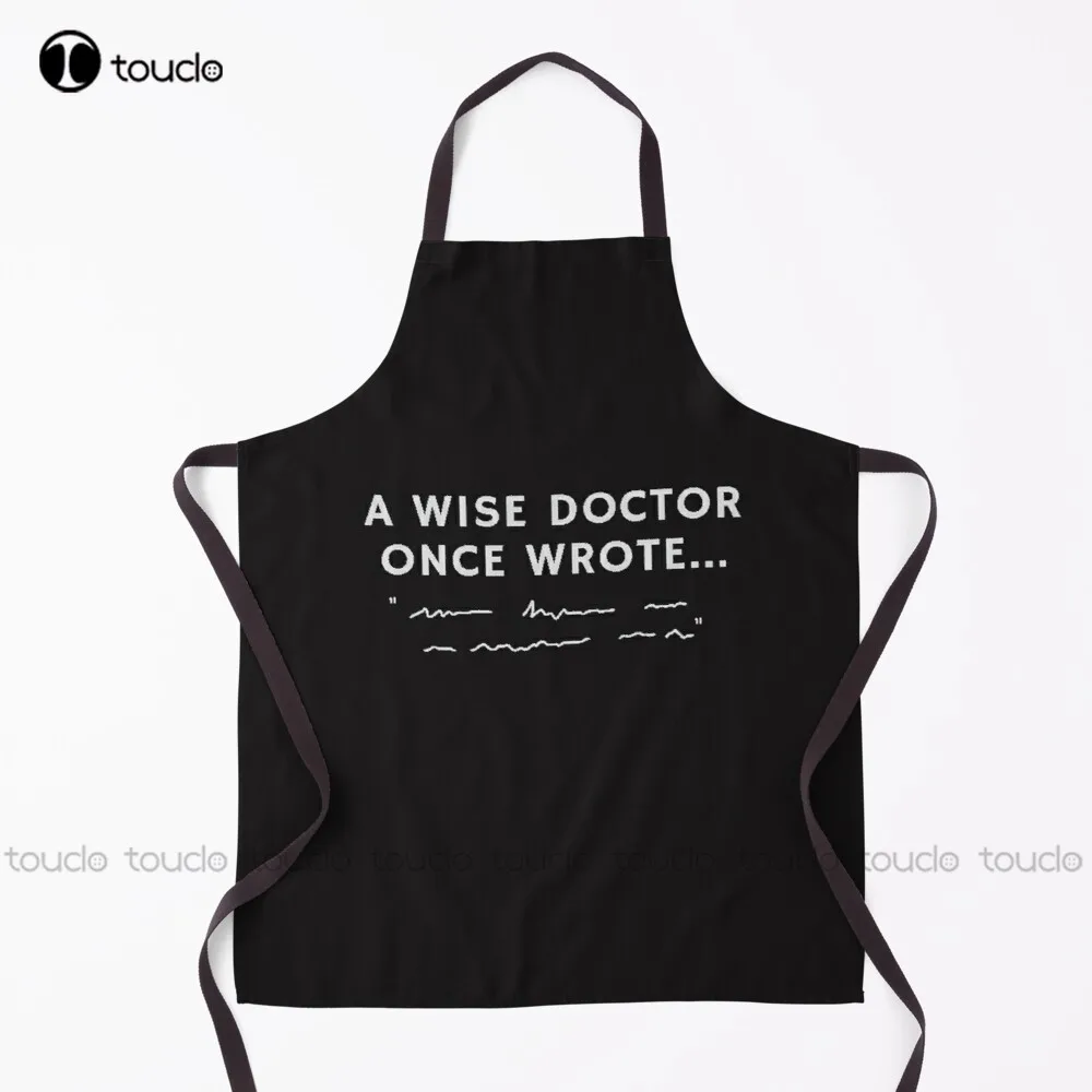 A Wise Doctor Once Wrote Apron Grill Apron For Women Men Unisex Adult Garden Kitchen Household Cleaning Apron