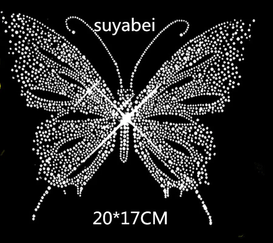 Motyl do dekoracji dżetów patch wzory żelazka na przeniesienie hot fix transfer kryształków motywy naprasowywane aplikacje łatki koszula