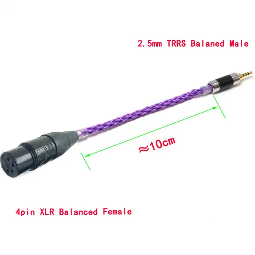 TOP-HiFi 10cm 2.5mm TRRS bilanciato maschio a 4 Pin XLR bilanciato cavo adattatore Audio femmina per AK240 AK380 AK320 DP-X1
