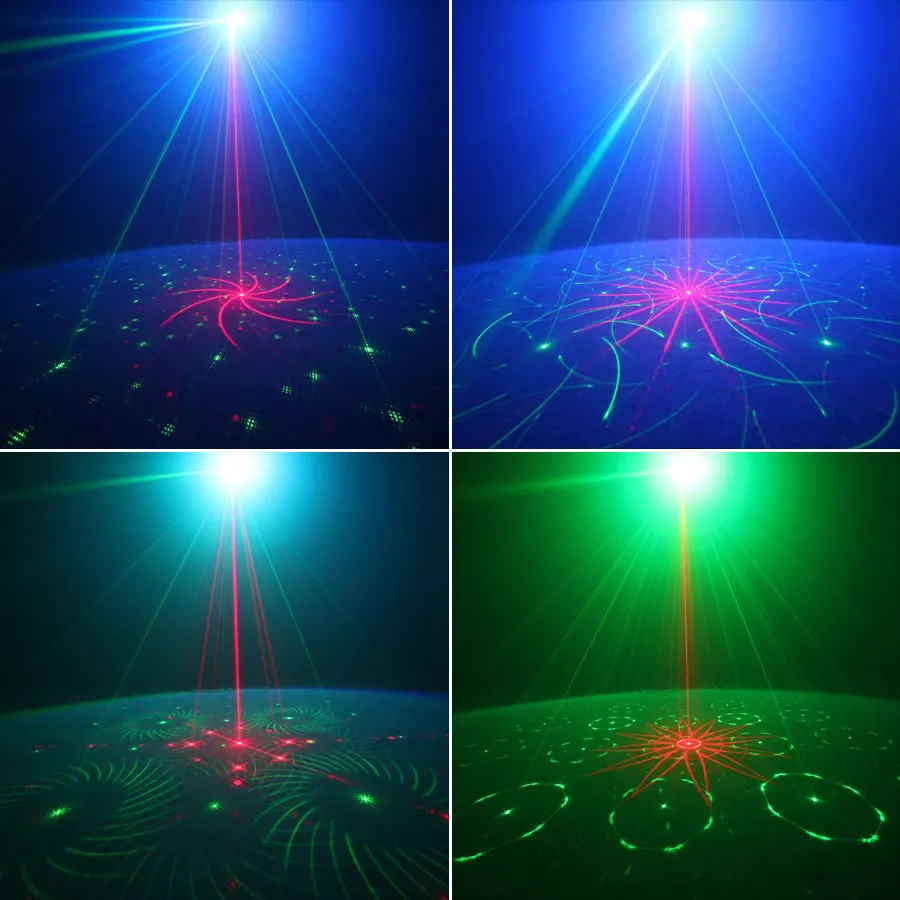 ESHINY R&G Laser Projector 24 Patterns DJ Light for Disco Party RGB LED Bar Dance KTV Room Stage Lighting Effect Lamp B220N6