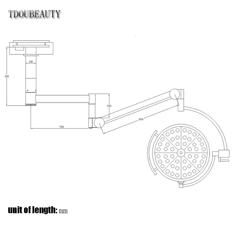 TDOUBEAUTY Celling Medical Operation Room Theatre LED Shadowless Light 150W lampa stomatologiczna Pet lampa chirurgiczna tatuaż Light90v-230V