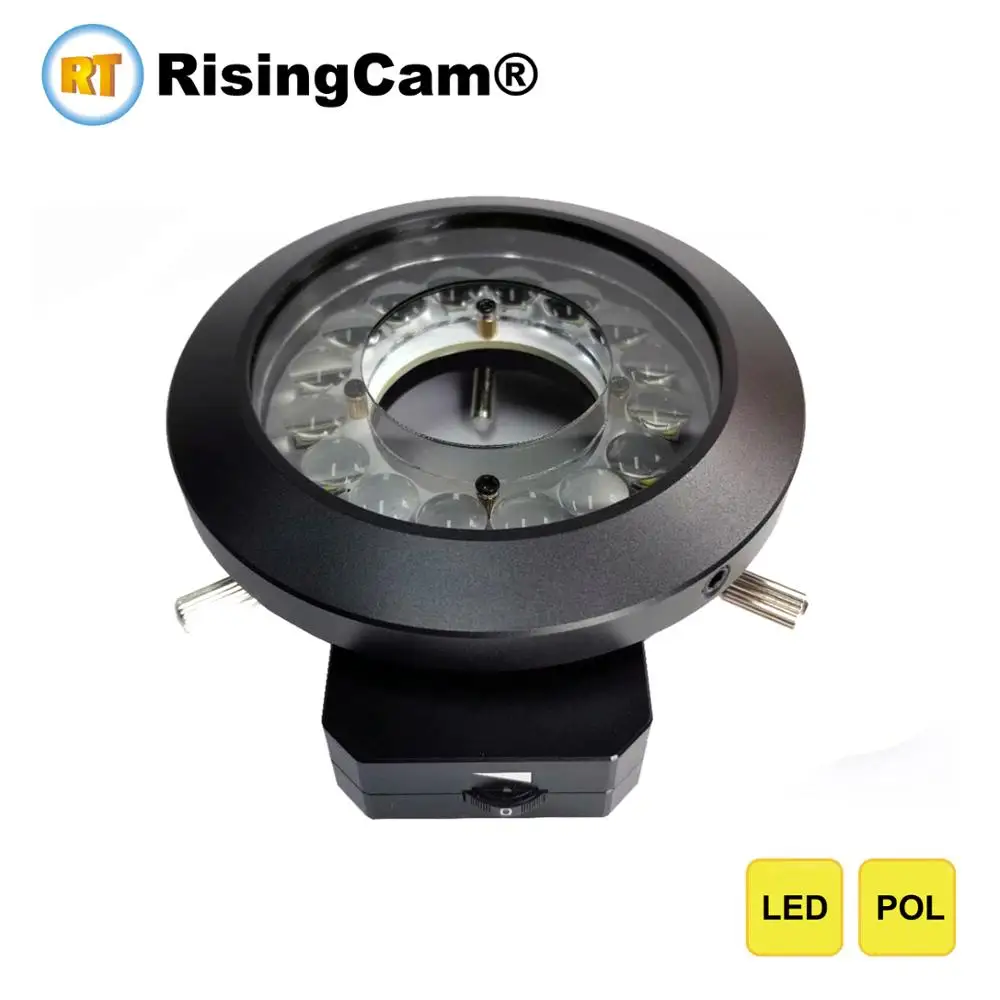 Brightness adjustable microscope Polarizing LED ring light for stereo microscope polarized ring LED illminator