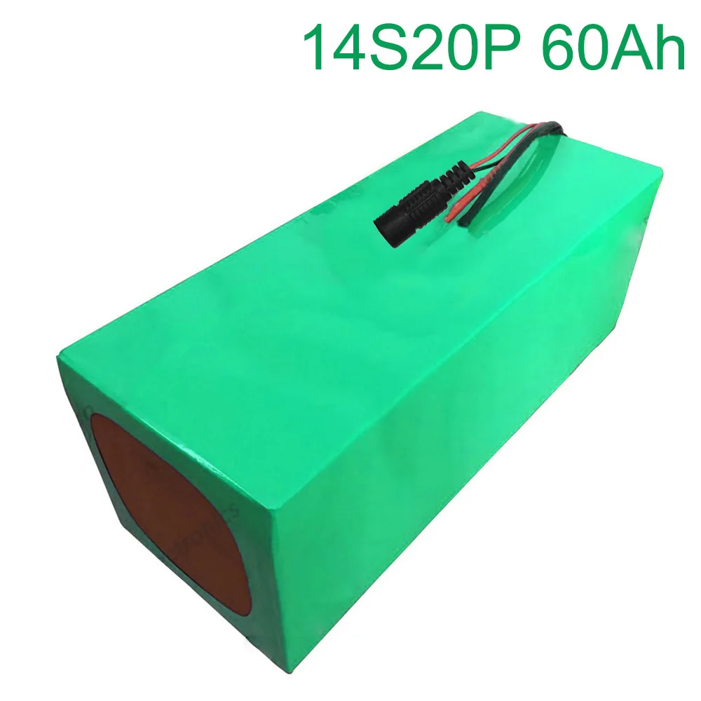 52V 60Ah 14S20P 18650 Li-ion Battery electric two Three wheeled motorcycle bicycle   290*200*140mm