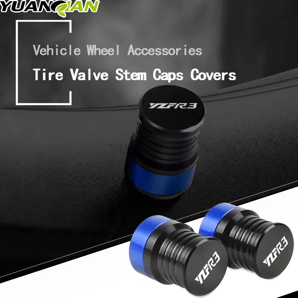 

YZF R3 otorcycle Tire Valve Air Port Stem Cover Cap Plug CNC Aluminum Accessories For Yamaha YZFR3 YZF-R3 2015-2021 2020 2019 18