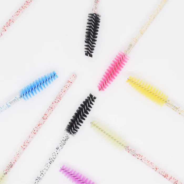 50pcs Disposable colorful eyelash brushes Spiral eyelashes Mascara brush stick Applicator makeup tools