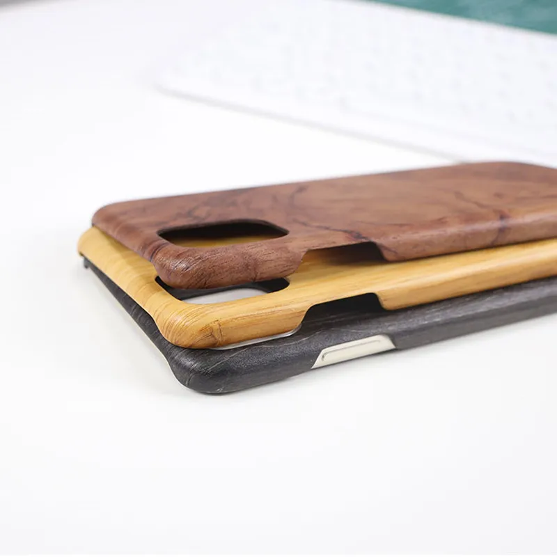 For iPhone 15 14 13 11 12 Pro MAX Mini XS XR 7 8 Plus MAHOGANY ebony Wooden Case Coque Luxury Cherry Wood Phone Hard Cover