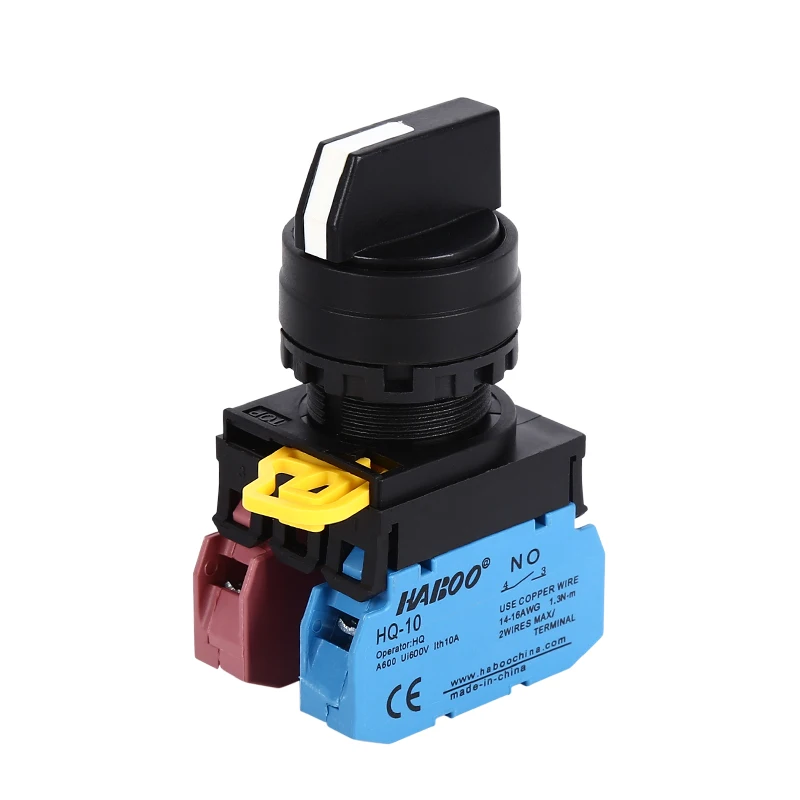 22mm IDEC Similar Self-Lock Selector Button 2/3 Positions Momentary Rotary Switches Waterproof 10A 600V