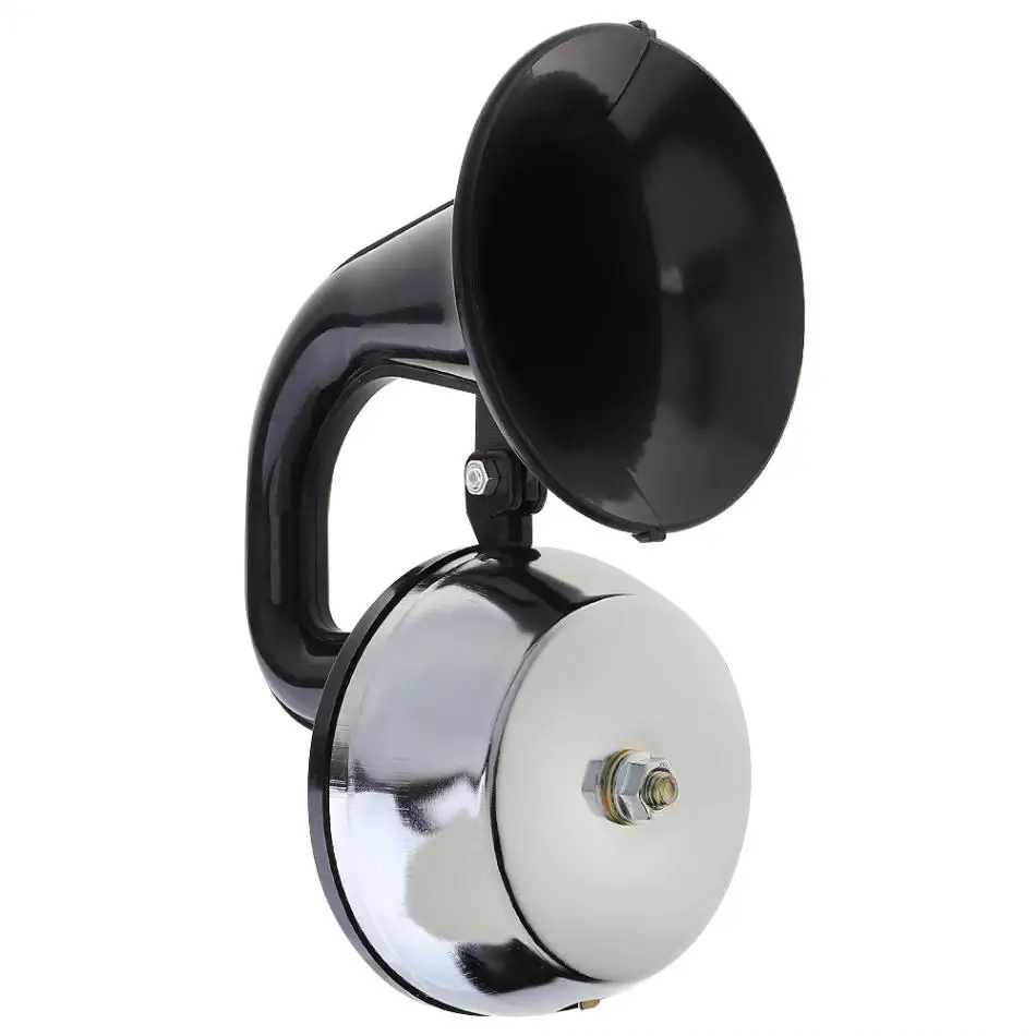 12V 24V 126DB Super Loud Air Horn Waterproof Snail Air Horn Dustproof with Bracket for Cars Vehicle Boat
