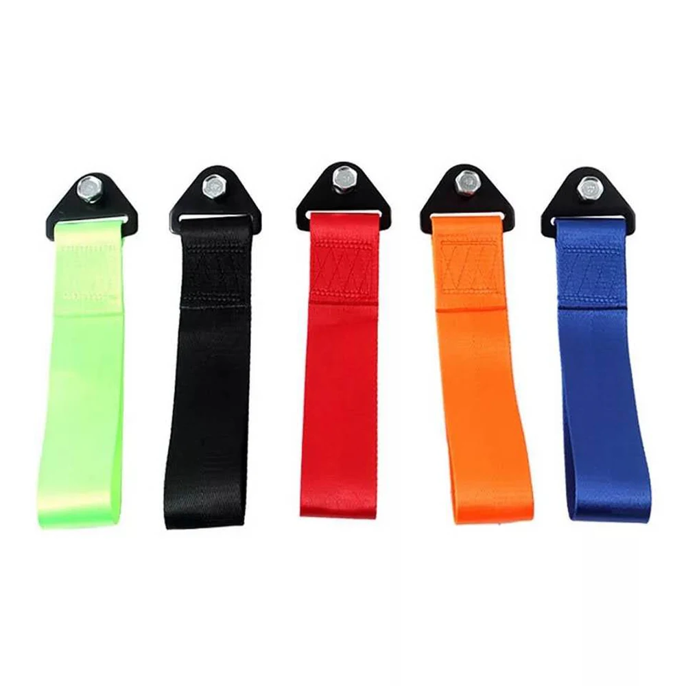 Car Nylon Tow Strap Car Tow Ropes Trailer Ropes Bumper Trailer Max 2 Tons Towing Strap With Nut Auto Accessories