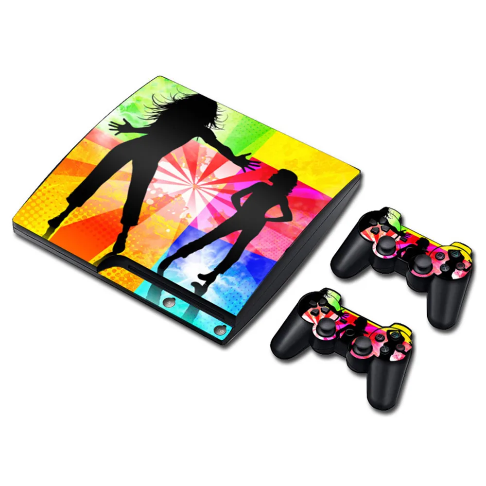 Лидер продаж! Обложка с наклейками для PS3 slim, Оригинальный игровой контроллер консоли