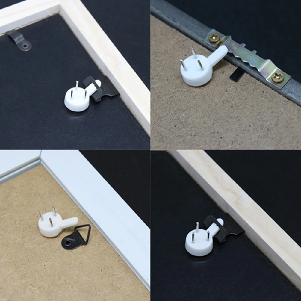 10/20/30Pcs Picture Hangers White Plastic Invisible Nail Screw Photo Frame Wall Hooks Multi-Function No-Trace Seamless Nail Hook